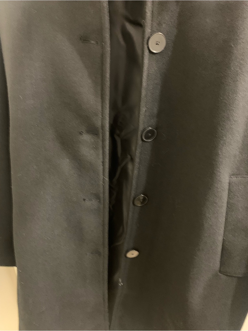 Old Navy Black Single-Breasted Pea Coat - Picture 3 of 5